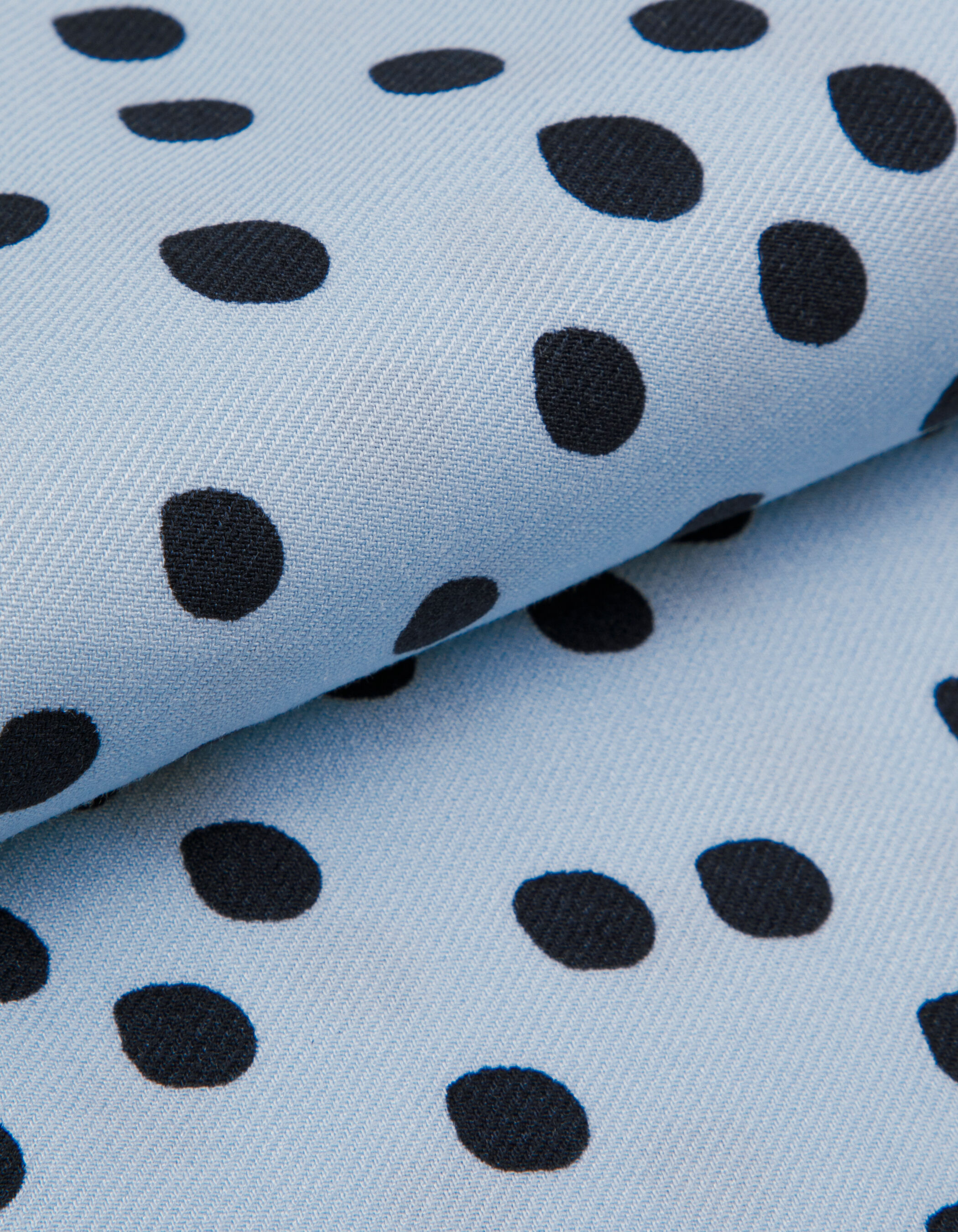 Top caraco fines bretelles bleu motif pois Femme