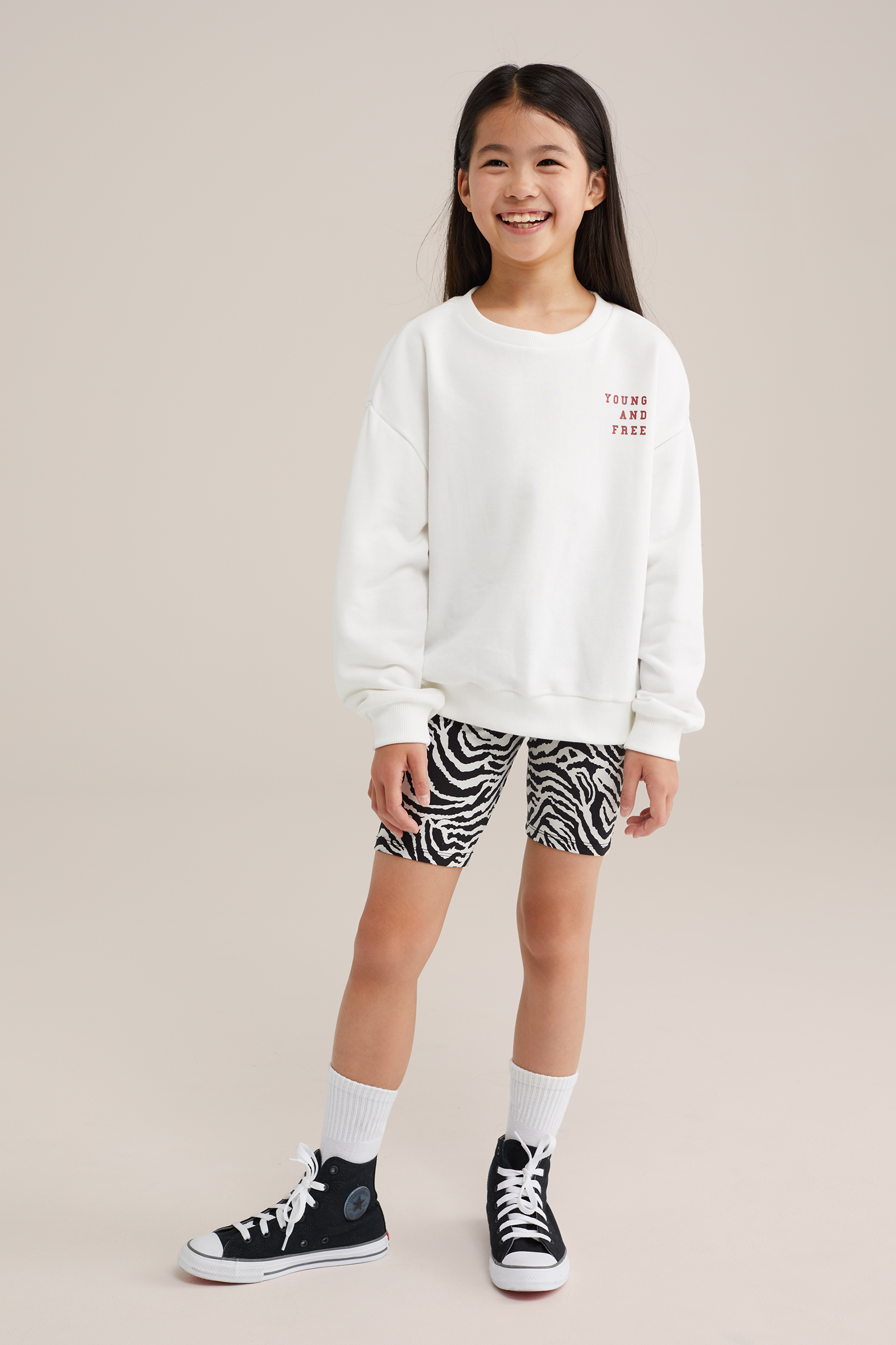 Meisjes korte legging met print