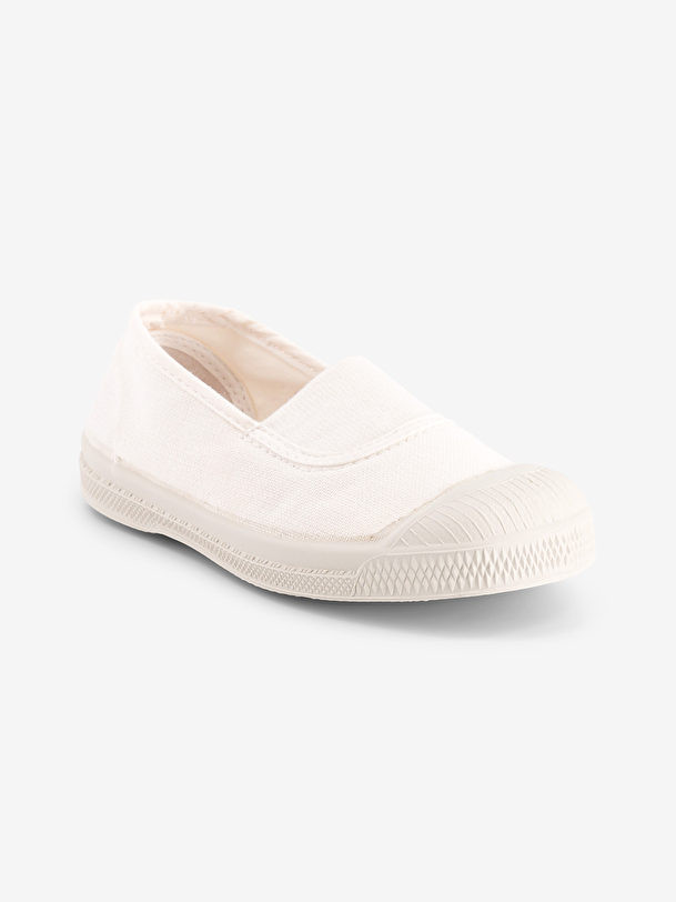 Tennis elastique enfant blanc