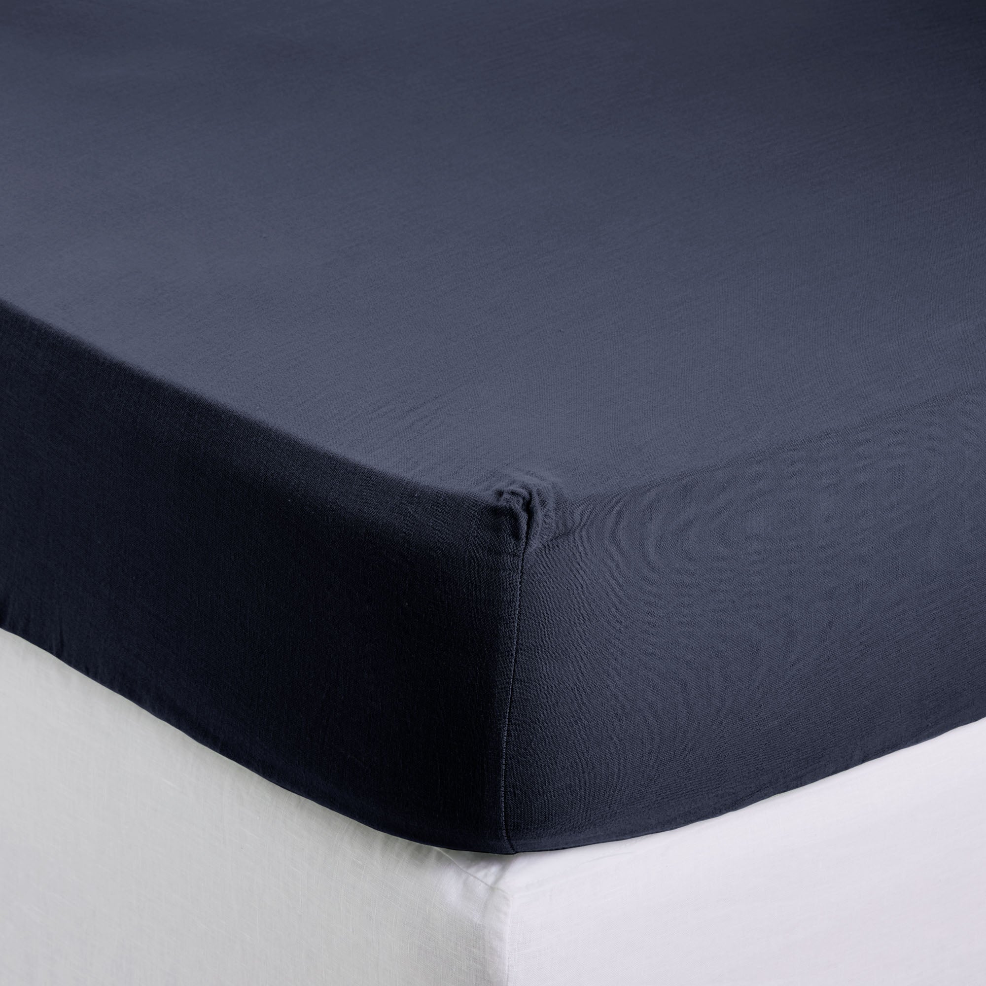 Madura Hoeslaken Lou blauwe inkt 70x140 cm