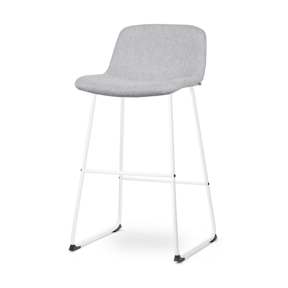 Nolon Nino-Mats Barkruk Lichtgrijs - Wit Onderstel - 75 cm
