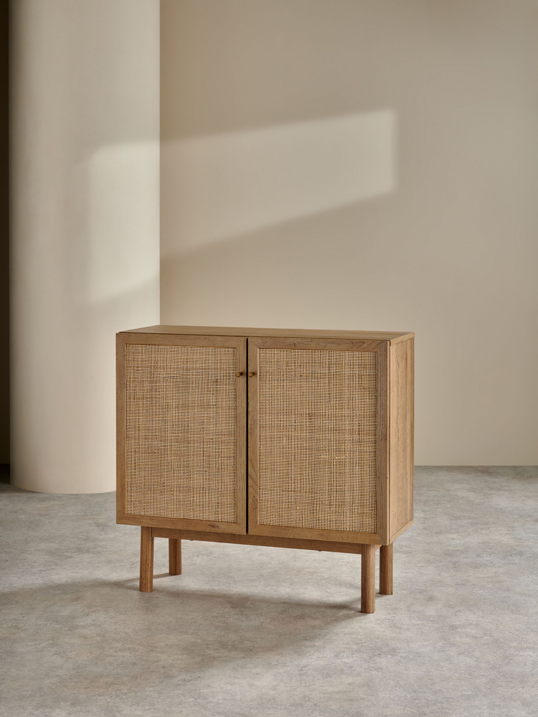 Pavia Rattan Small Sideboard in Oak Effect