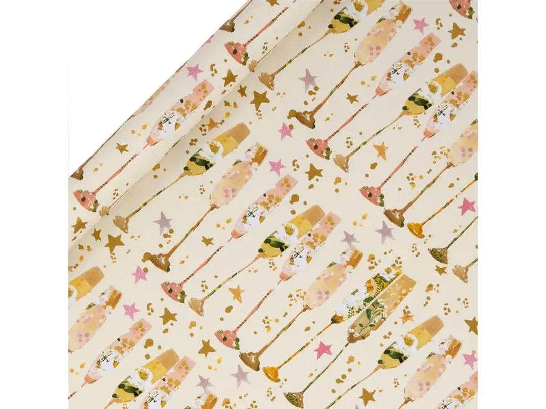 Geschenkpapier Champagner