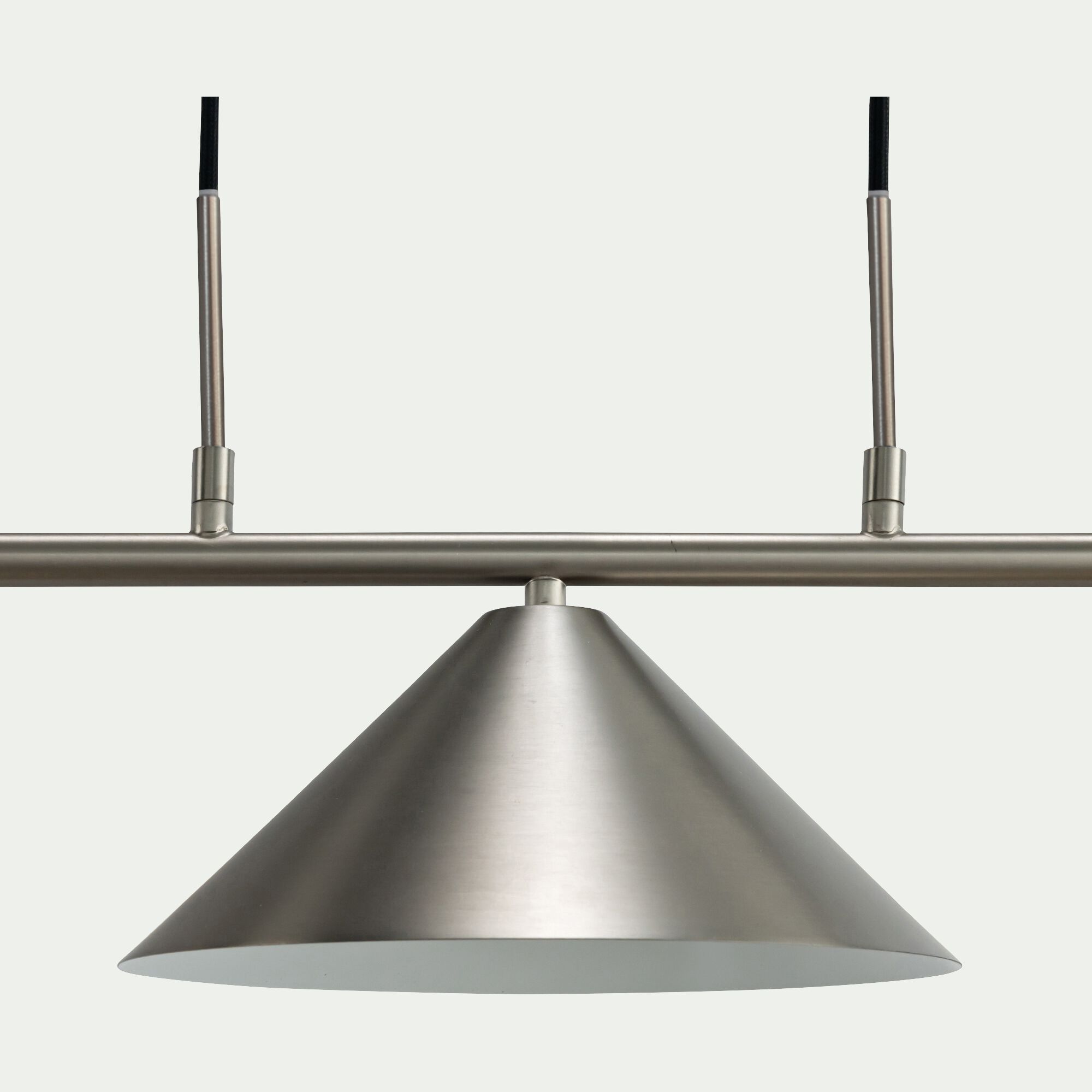RAVENNE - Suspension électrifiée en fer 3 ampoules - argenté