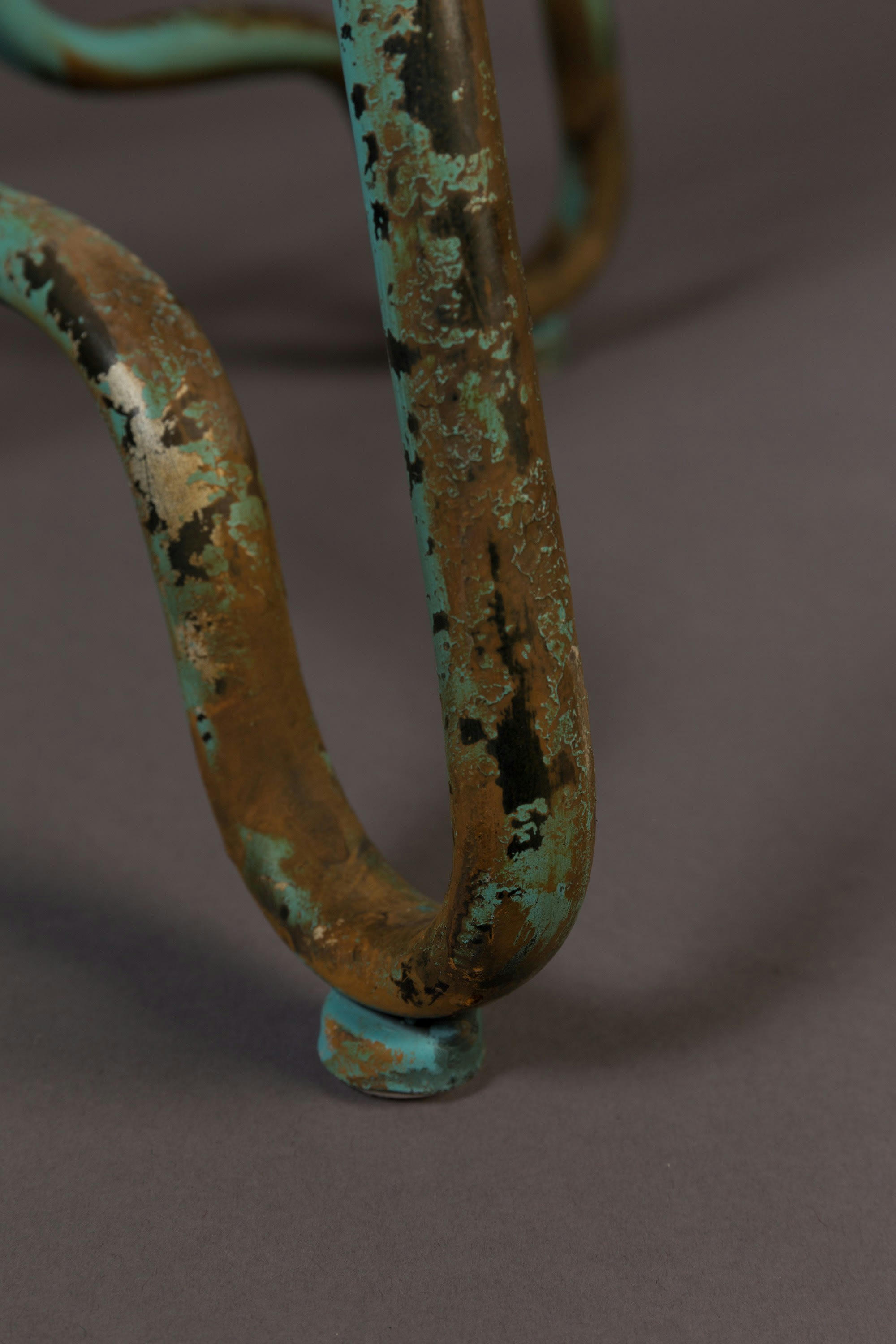 OVID - Tabouret de comptoir en métal bleu