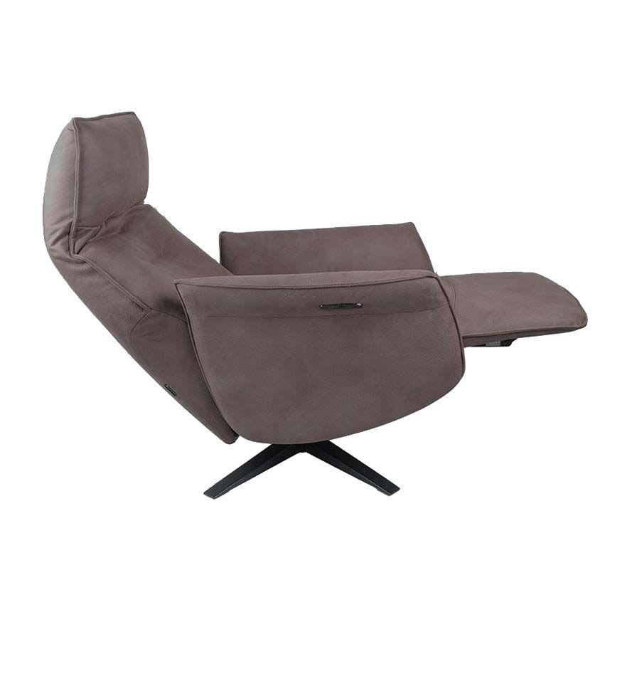 SATURNE - Fauteuil relax électrique 2 moteurs chocolat