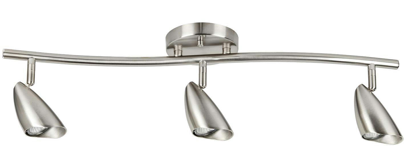 NOMA Osgoode 3-Light Adjustable Heads Track Light Fixture, Brushed Nickel