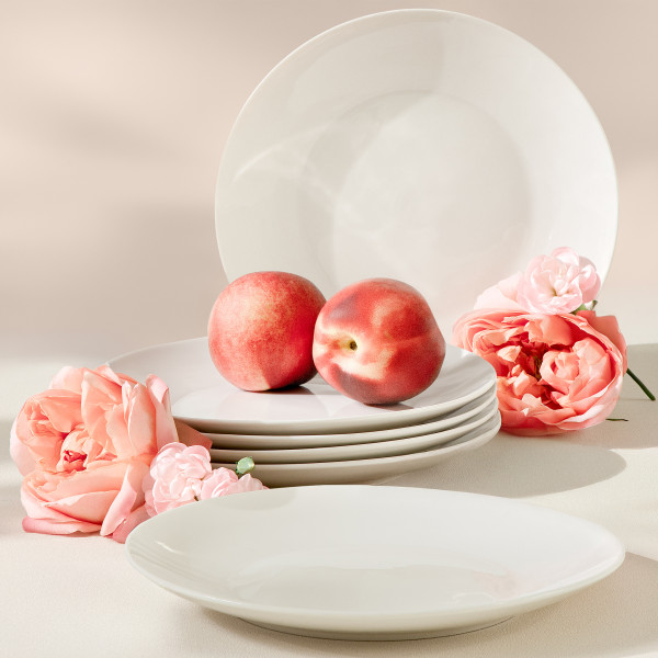KONSIMO AD BELLA ECRU talerz deserowy 6 szt, porcelana