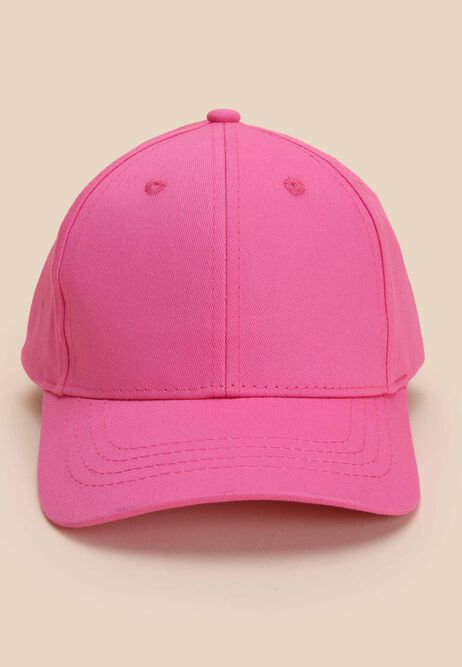 Girls Pink Cotton Baseball Cap
