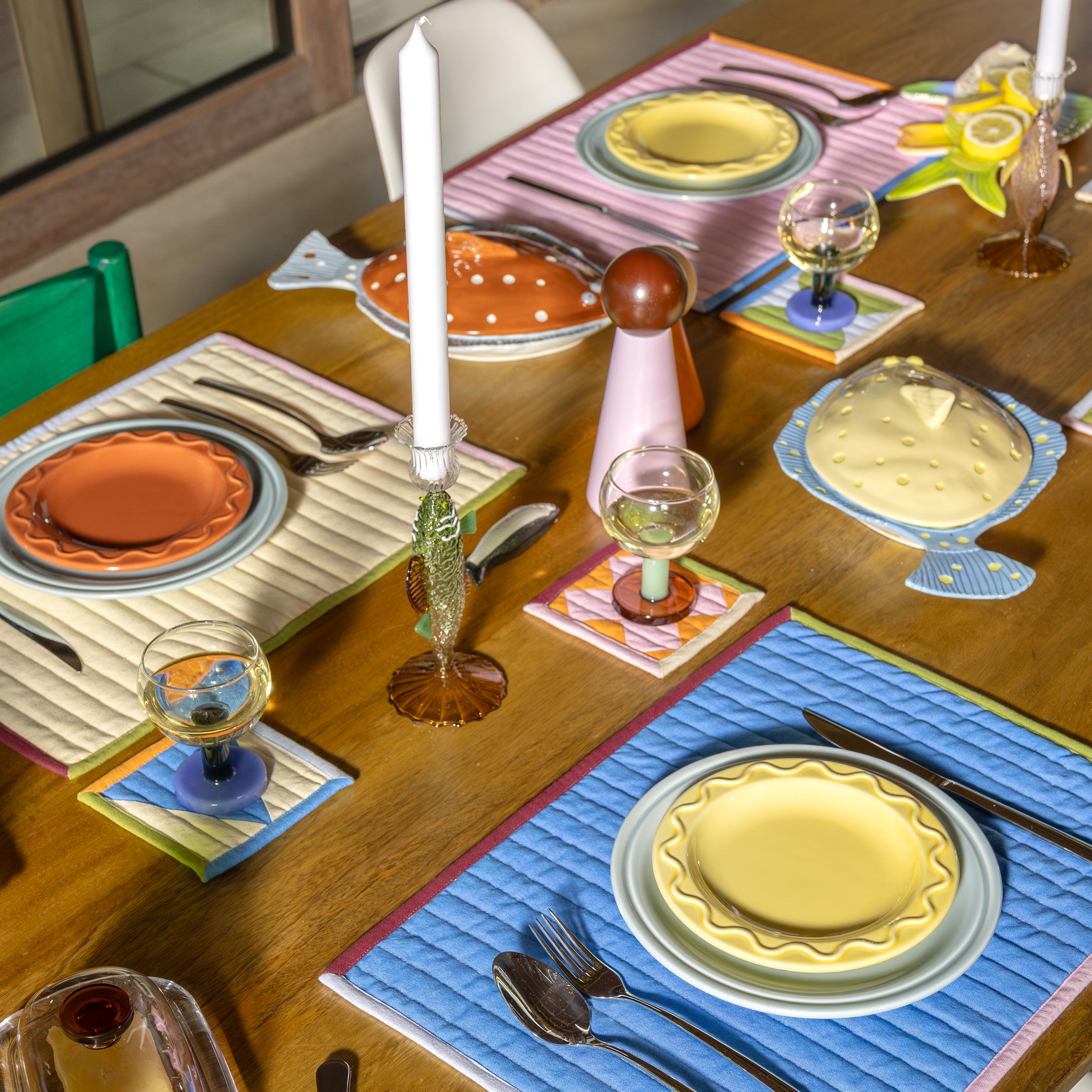 &k amsterdam Stitch Placemat - Set van 4