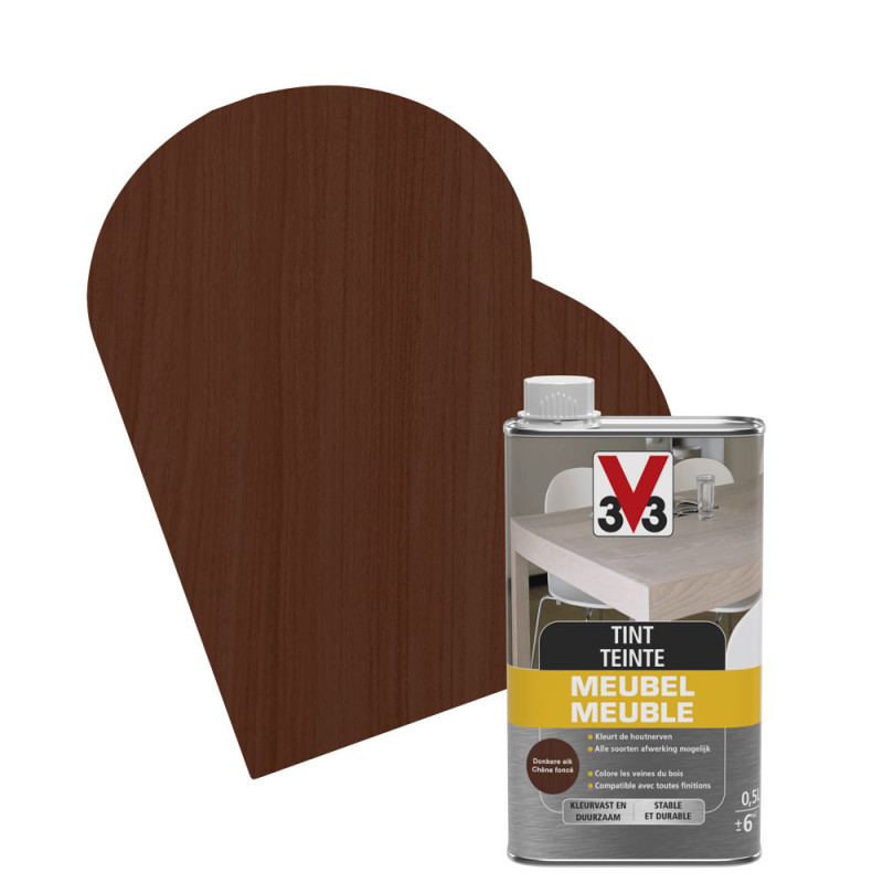 Teinte Meuble Deco chêne foncé mat 0,5 L V33