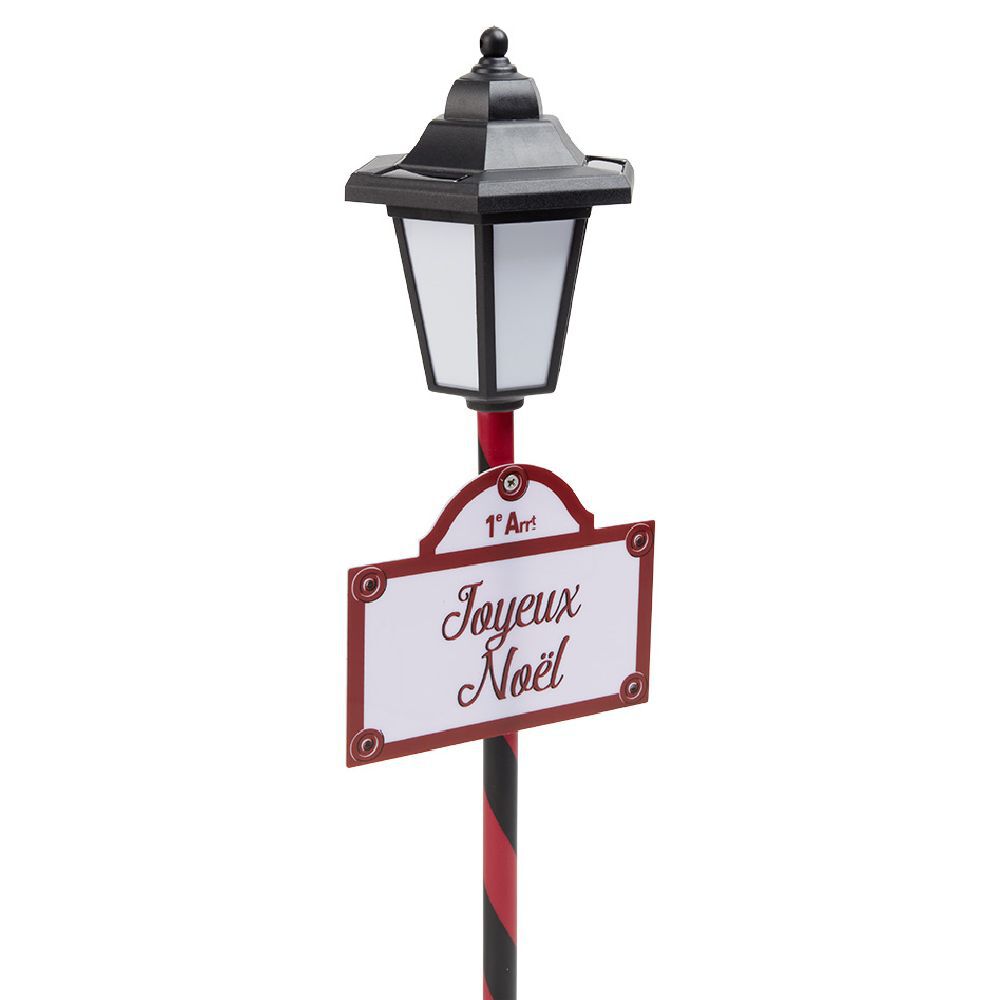 Lanterne lumineuse à planter solaire H75cm effet flamme vascillante