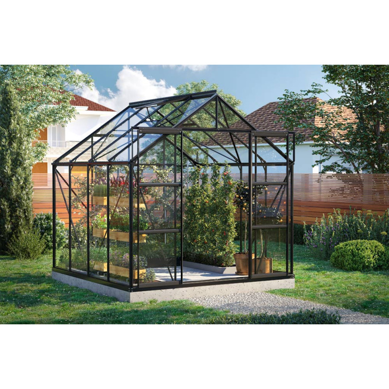 Serre en verre Uranus noire 6,7 m² VITAVIA
