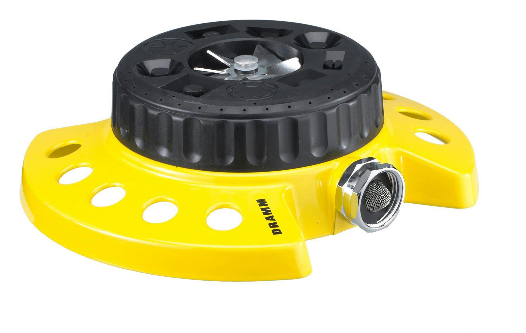 Dramm ColorStorm™ 9-Pattern Turret Lawn Sprinkler, Assorted Colours, 575 sq.ft
