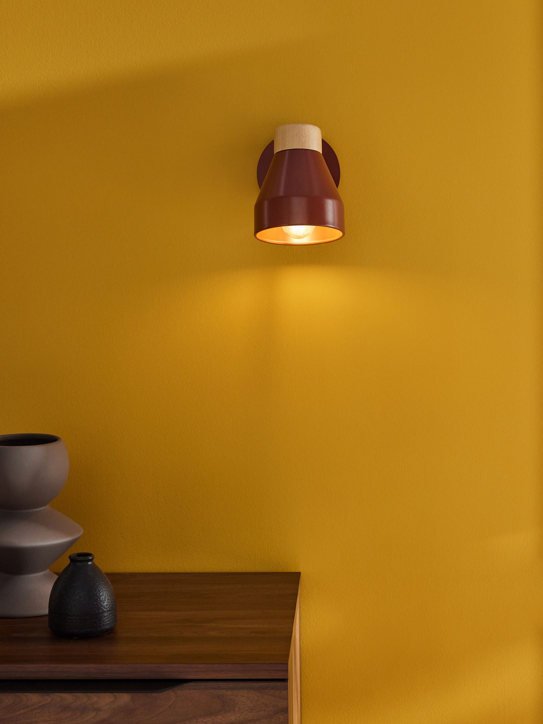 Albert Wall Spotlight in Terracotta