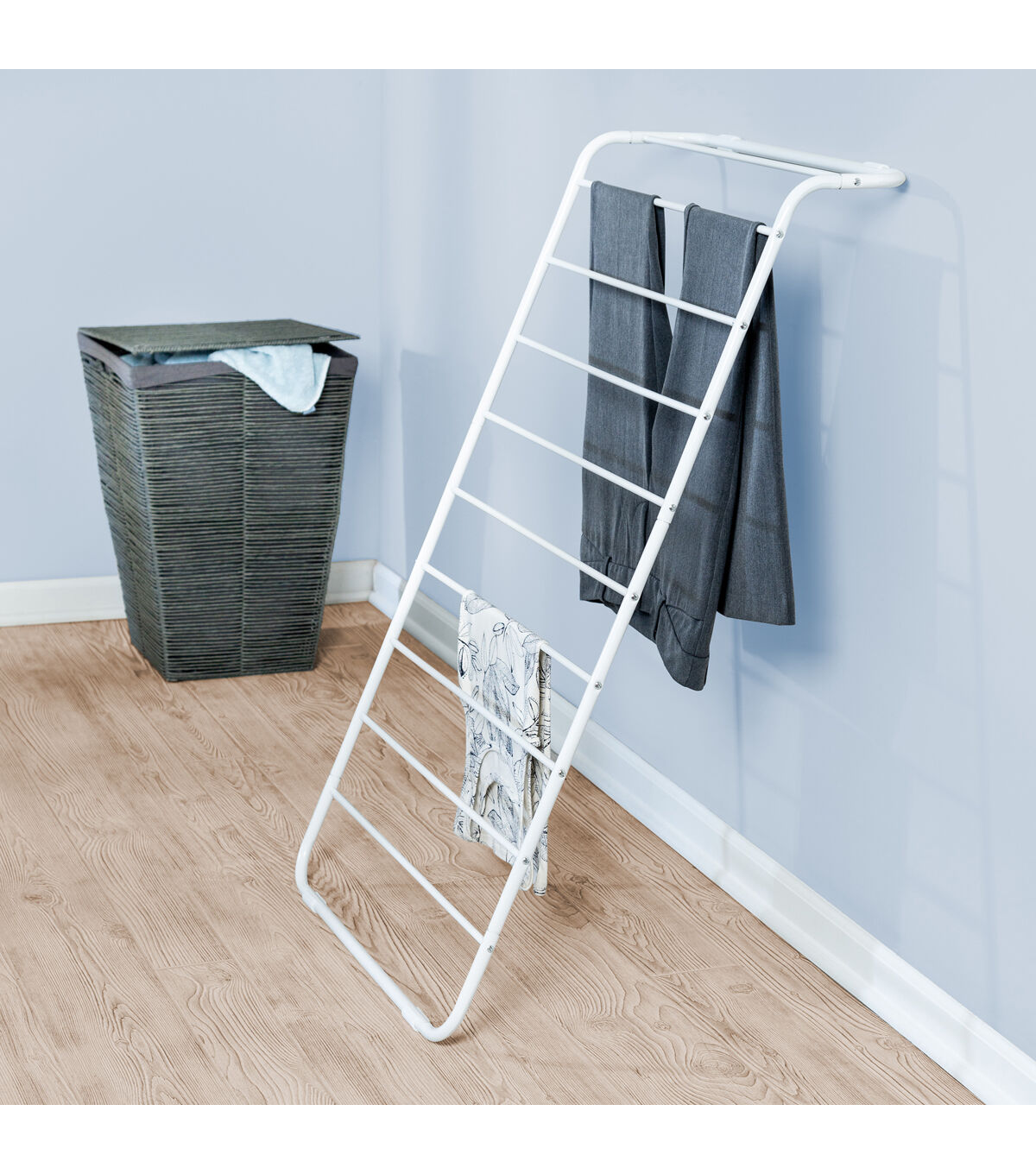 Honey Can Do 24 x 41 White Steel Leaning Clothes Drying Rack