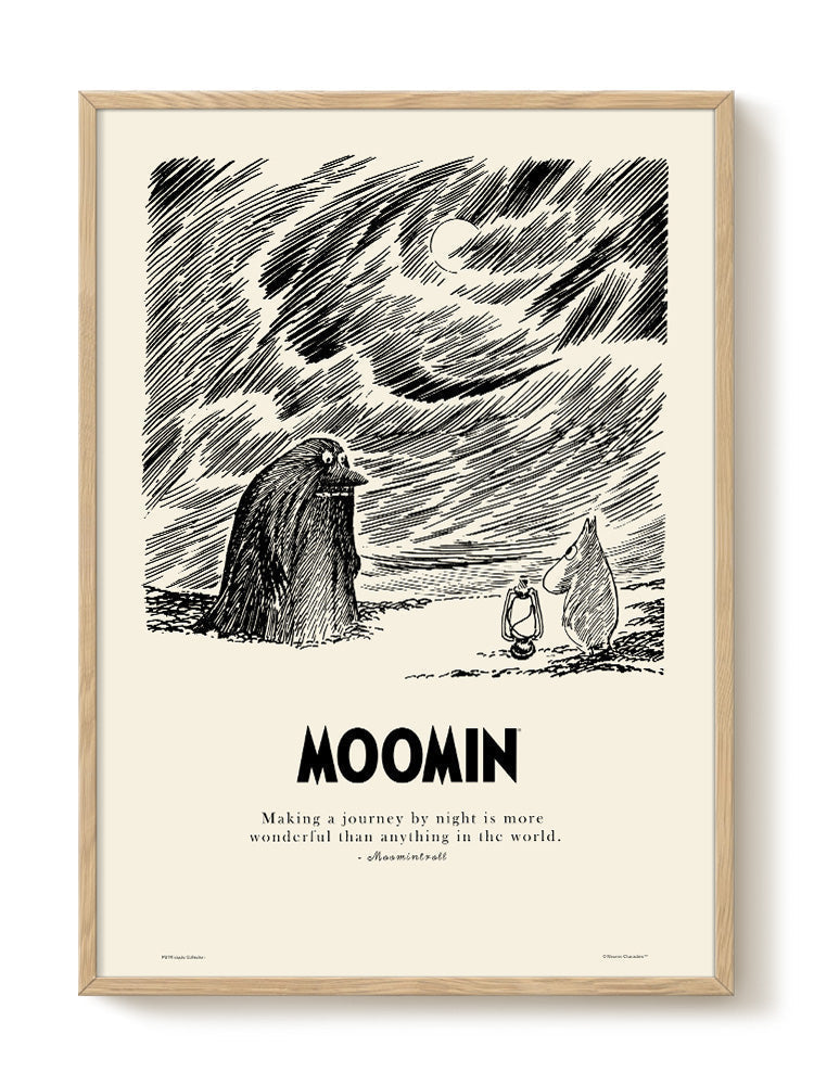 Moomin - Journey by Night - PSTR studio Kunst Poster