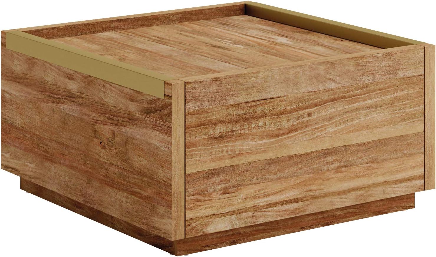 Sauder Manhattan Gate Coffee Table with Storage, Modern Coffee Table, Square Design - Sindoori Mango Finish