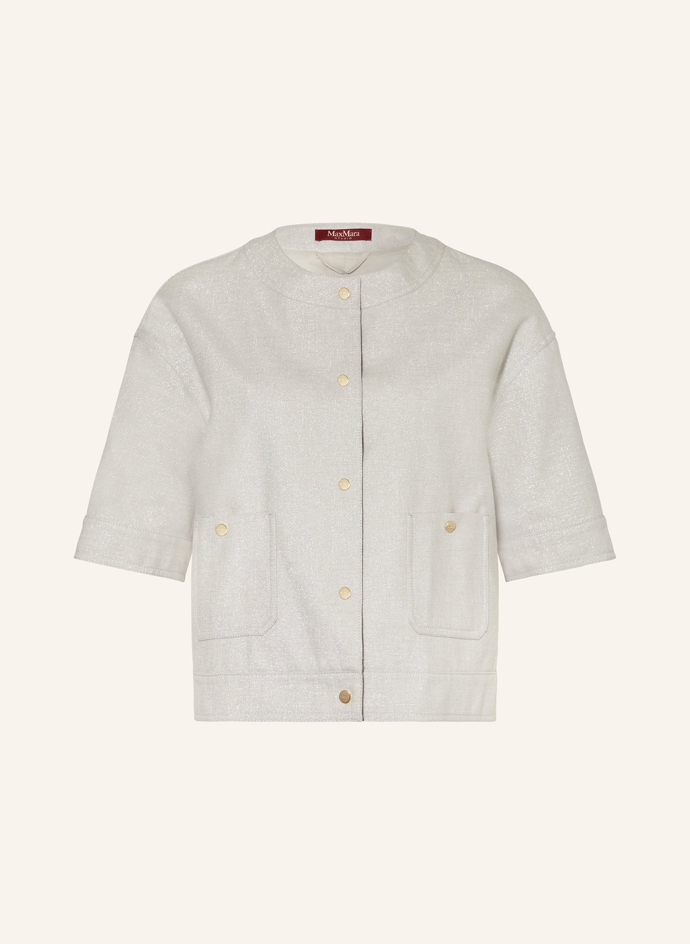 Max Mara STUDIO Kastenjacke AGILE mit Leinen und Glitzergarn