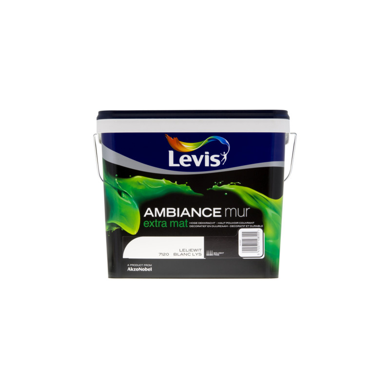 Peinture mur Ambiance Blanc lys extra mat 5 L LEVIS