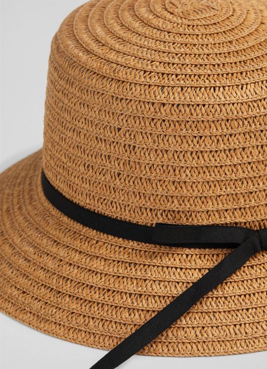Niamh Natural Paper Straw Bucket Hat