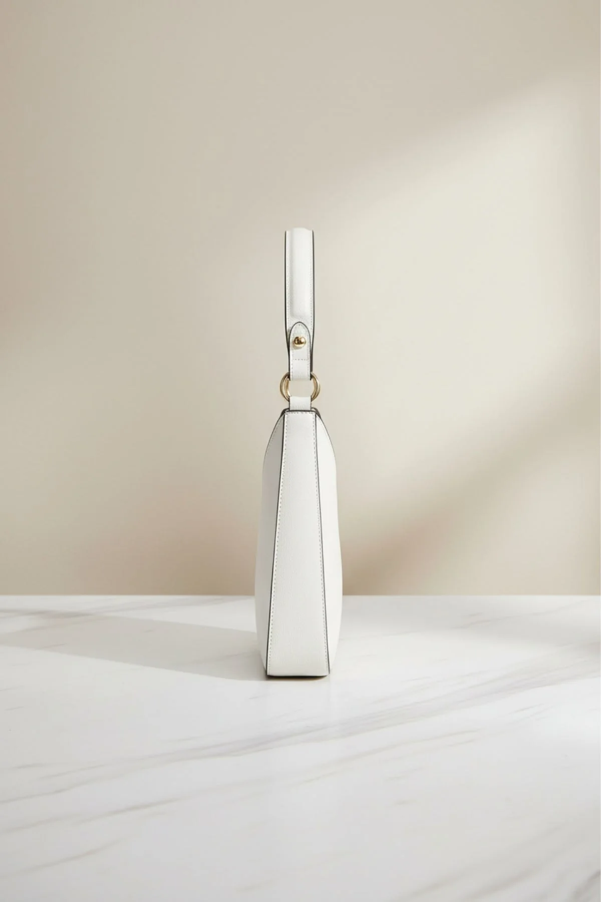 White Scoop Shoulder Bag