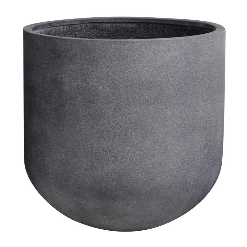Pot haut noir en polystone Ø 70 x 70 cm