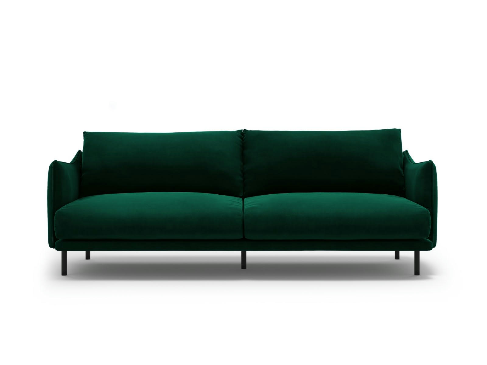 PARIS - Canapé 4 places en Velours Vert Bouteille