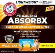 Arm & Hammer AbsorbX Lightweight Multi-Cat Clumping Cat Litter, Odour Control, 6.4-kg