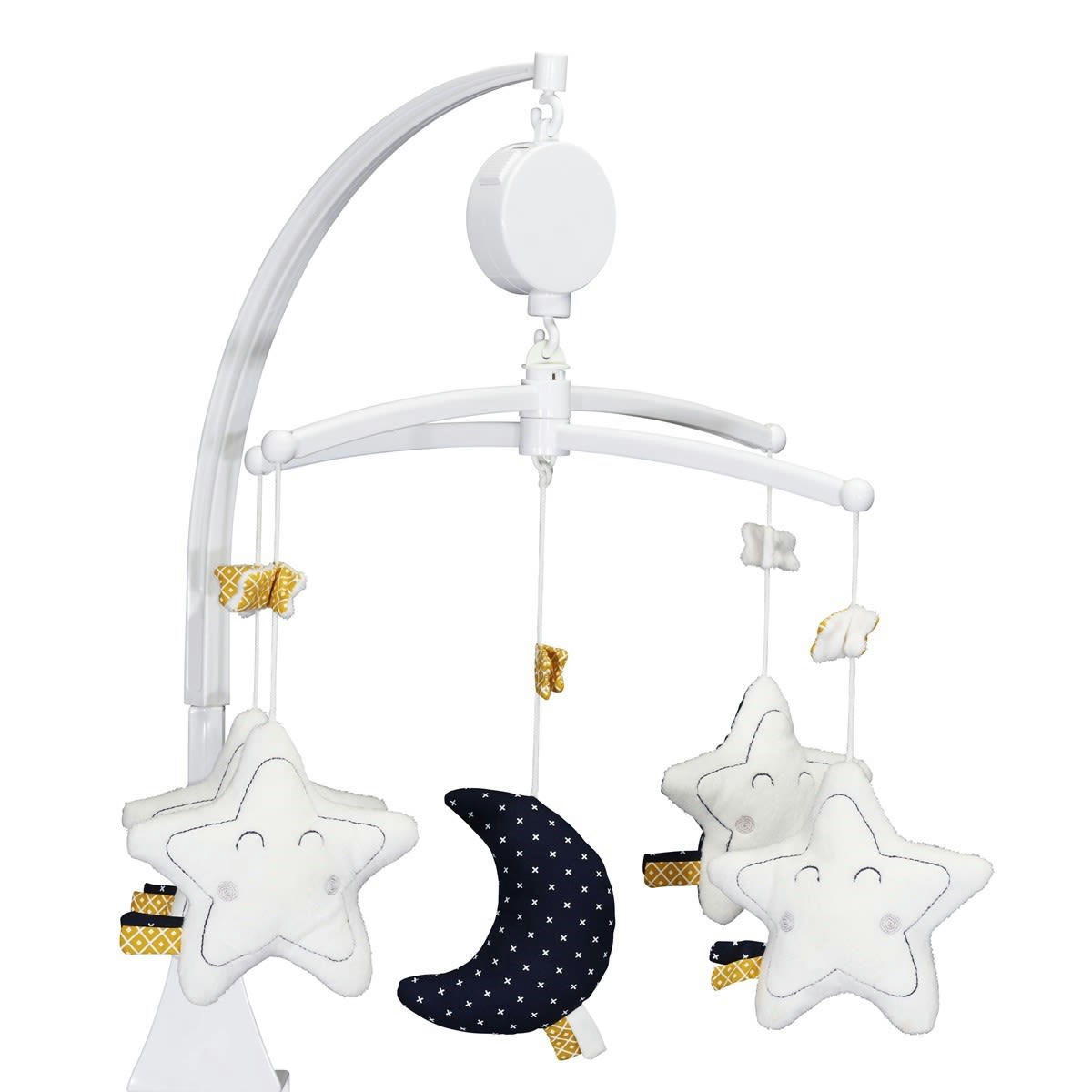 HELLO - Mobile Musical en velours blanc