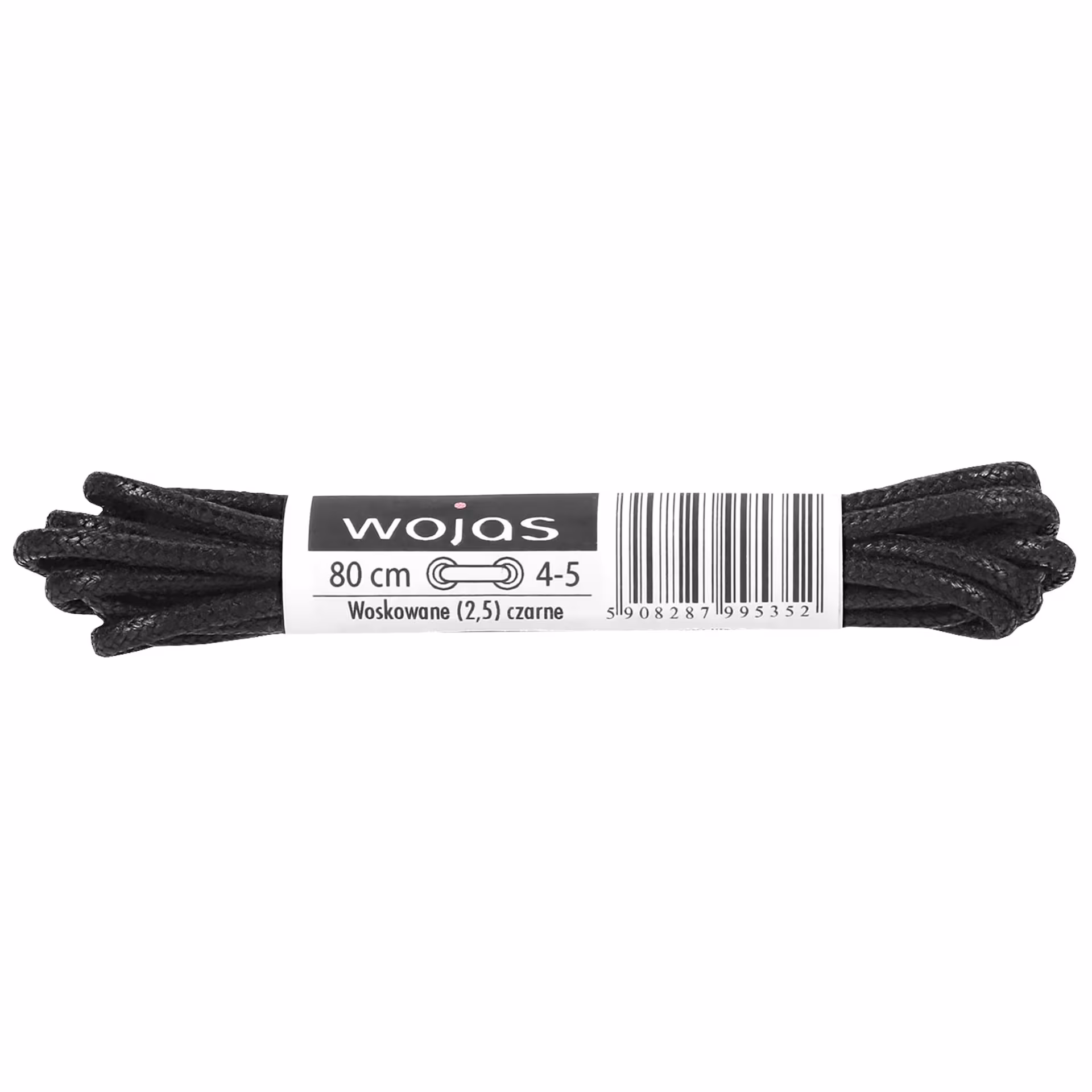 Sznurowadła woskowane czarne 80cm 99503-01