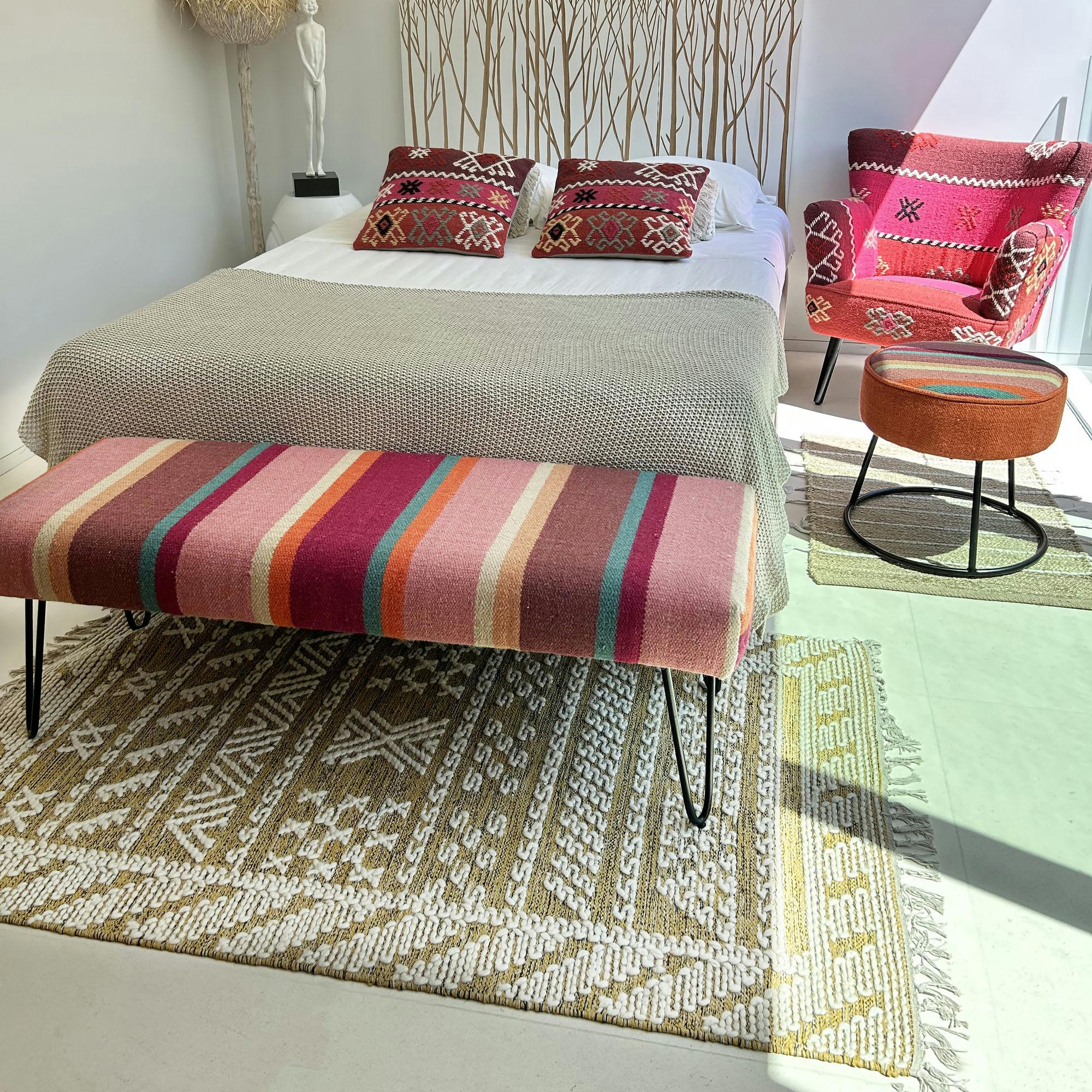 TOKAT - Tapis en laine et coton safran 90x150cm