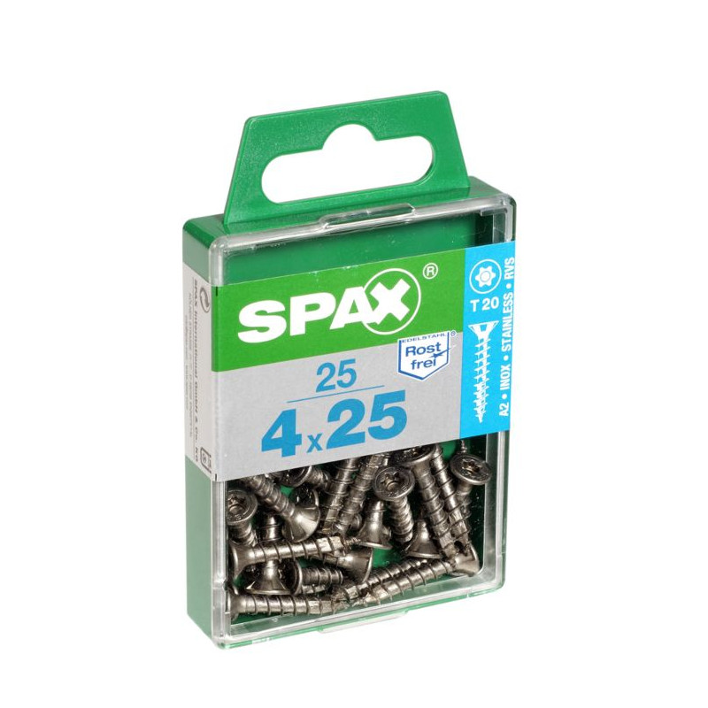 Vis TF Torx en inox Ø 4 x 25 mm 25 pièces SPAX