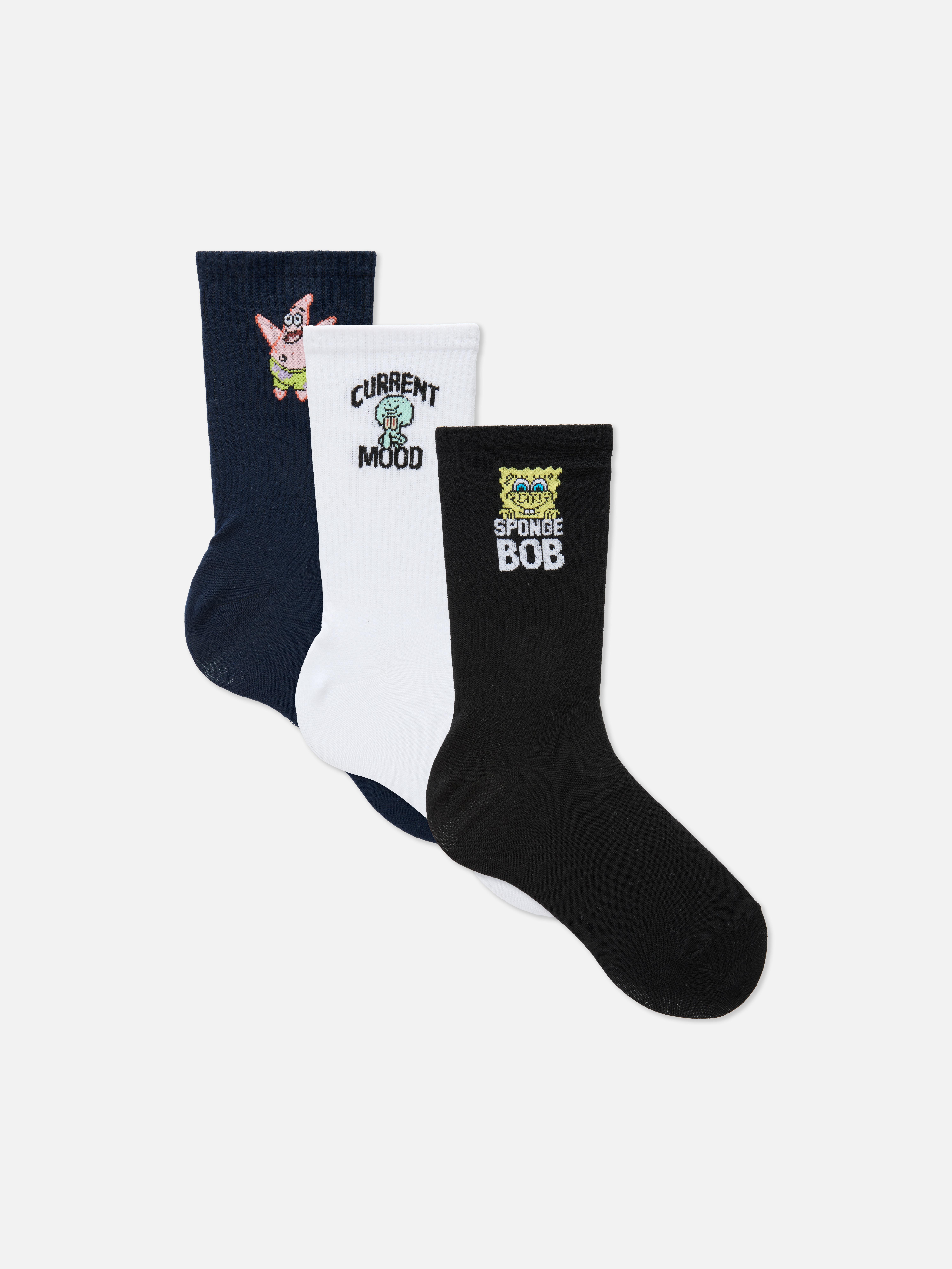 3-Pack SpongeBob SquarePants Crew Socks