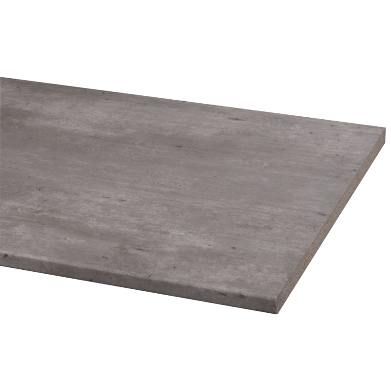 Plan de travail en bois aggloméré gris industrie 302 x 60 x 2,9 cm CANDO