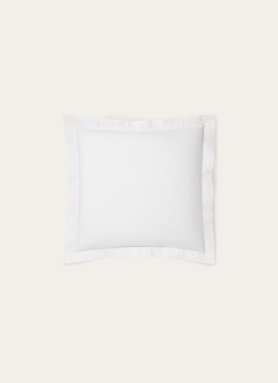TAIE D'OREILLER UNIE EN PERCALE DE COTON ÉCRU