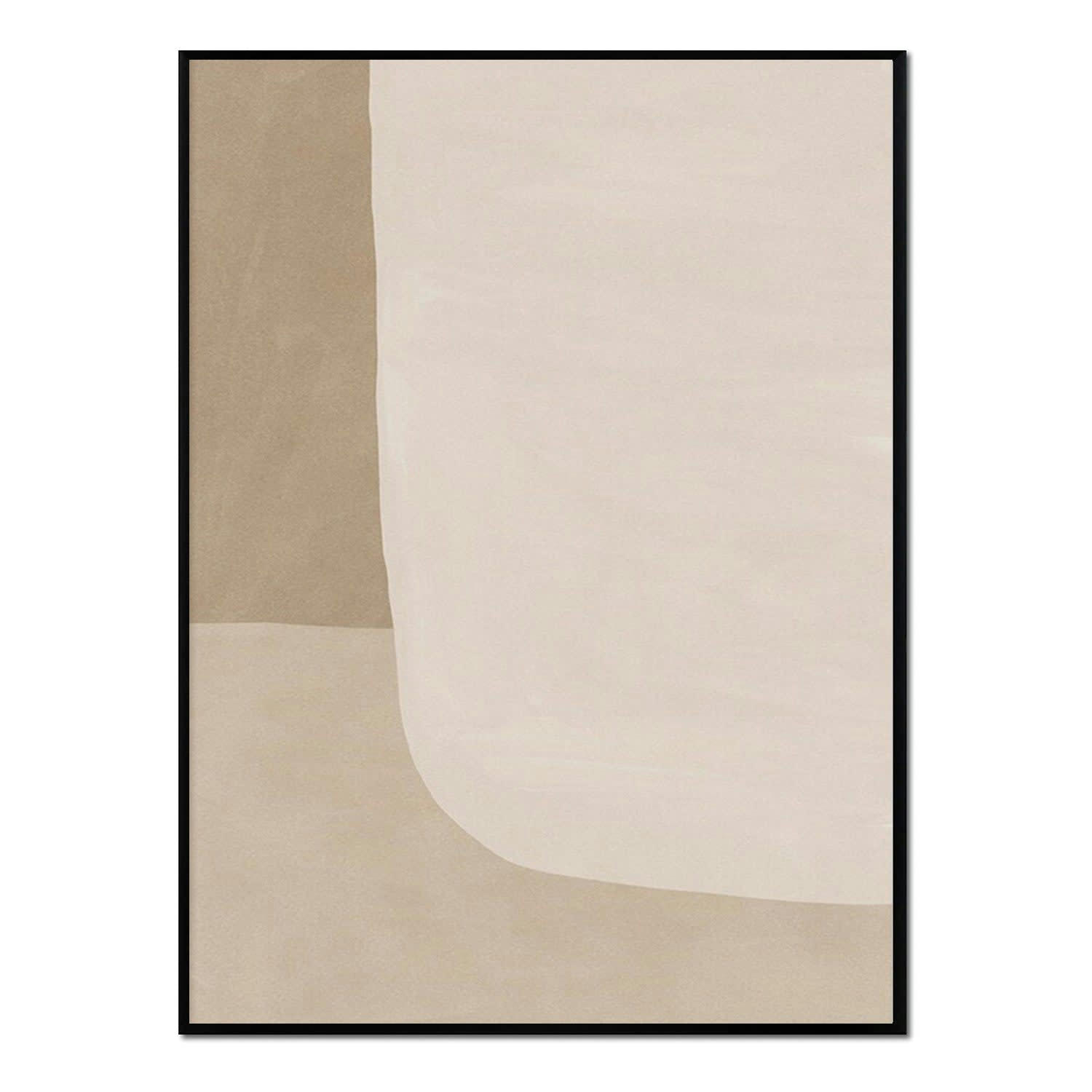 MINIMALISMO - Affiche avec cadre noir -  géométrie abstraite - 50x70