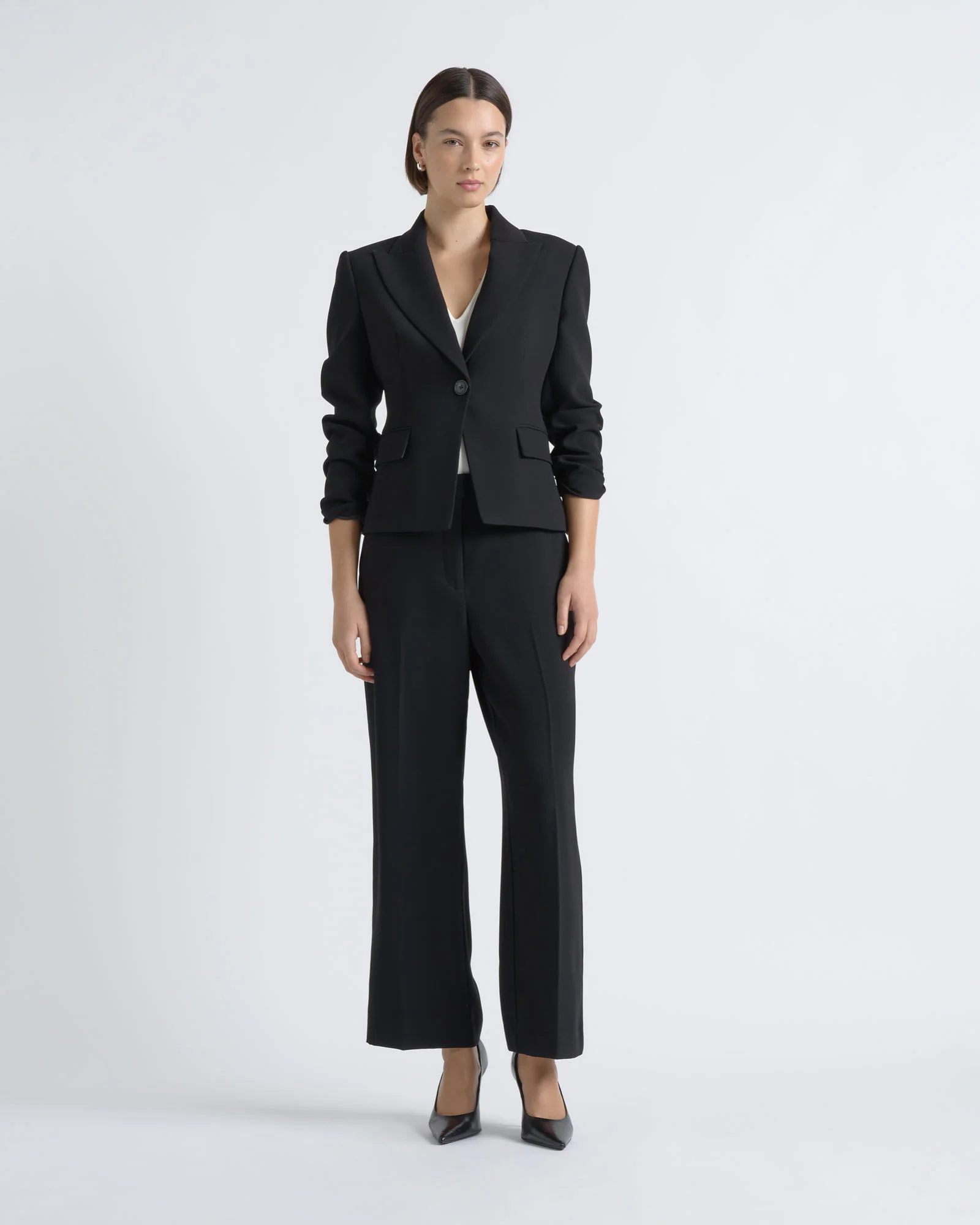 Crepe Cropped Blazer