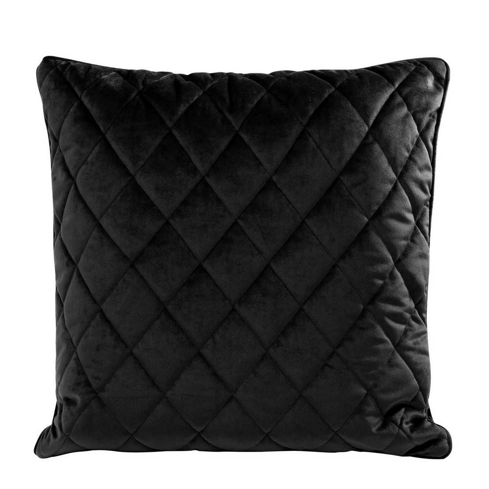 Poszewka 45x45 Velvet 27 F czarna welurowa geometryczna