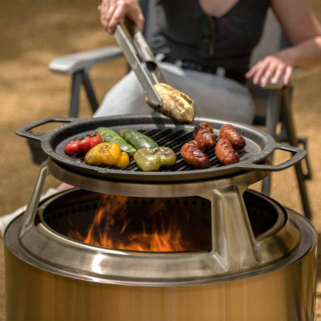 Grille rainurée en fonte pour brasero Bonfire - Solo Stove