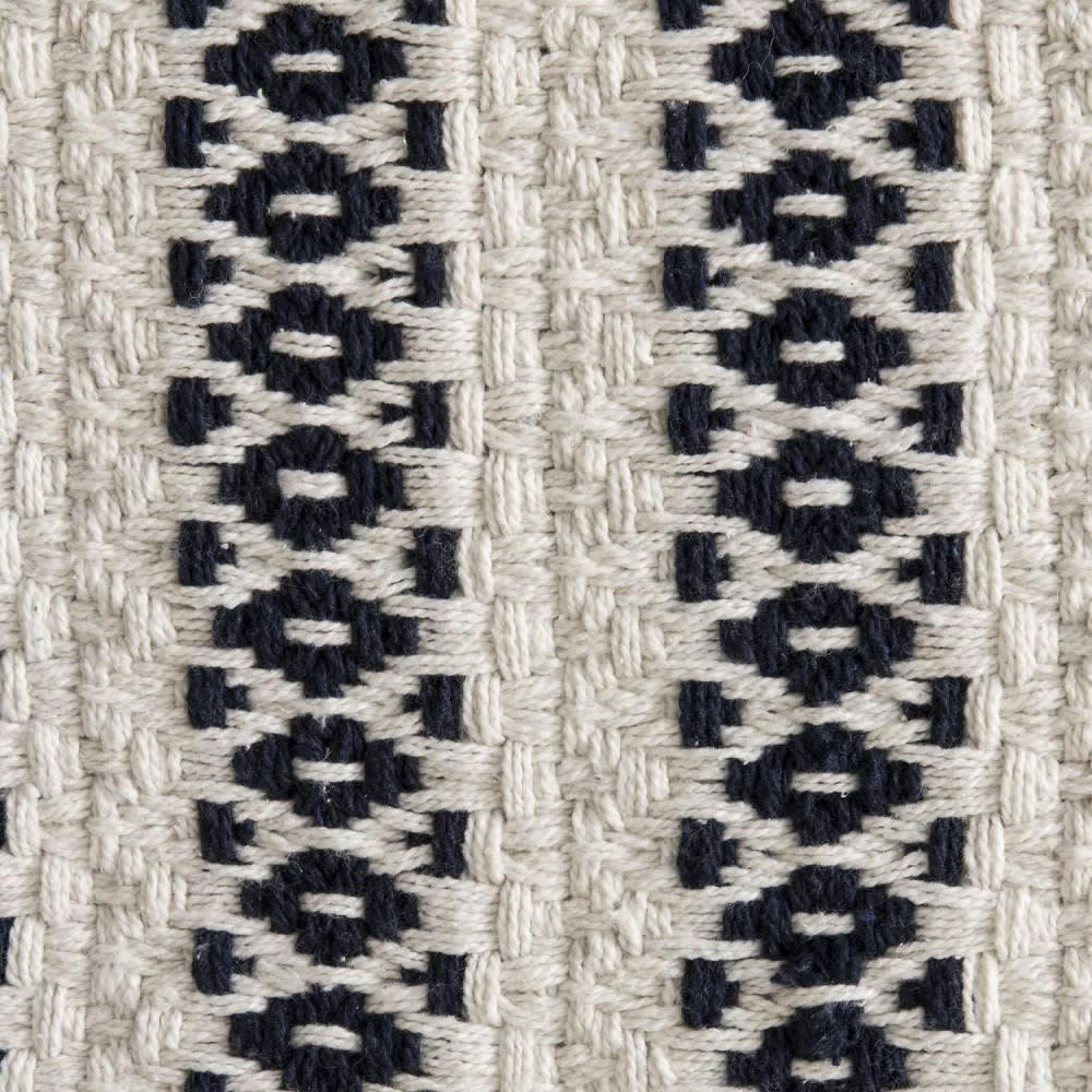 - Tapis rectangle beige motifs noir 120x170cm