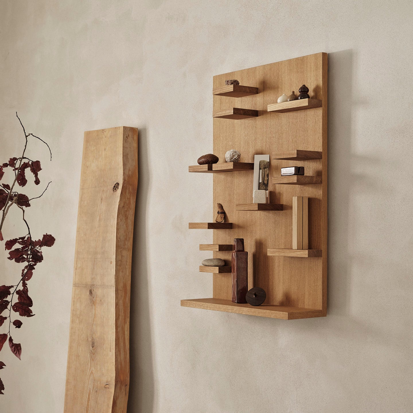 Ferm Living Parade Wandplank - H 60 cm - Oiled Oak