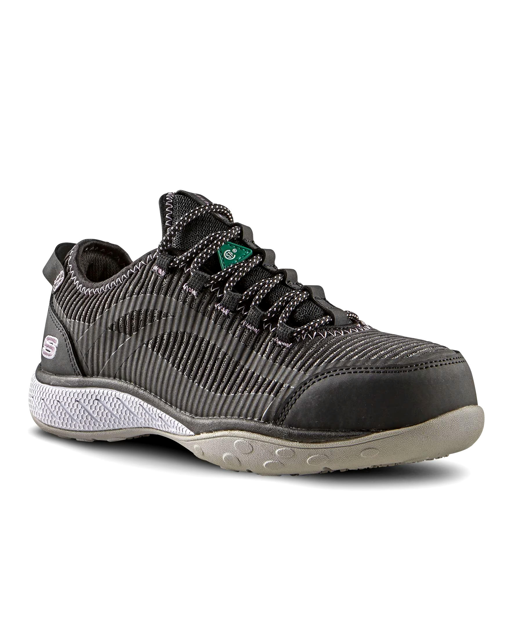Skechers Work Women's Static Dissipative Lace Up Shoes - Black/Purple