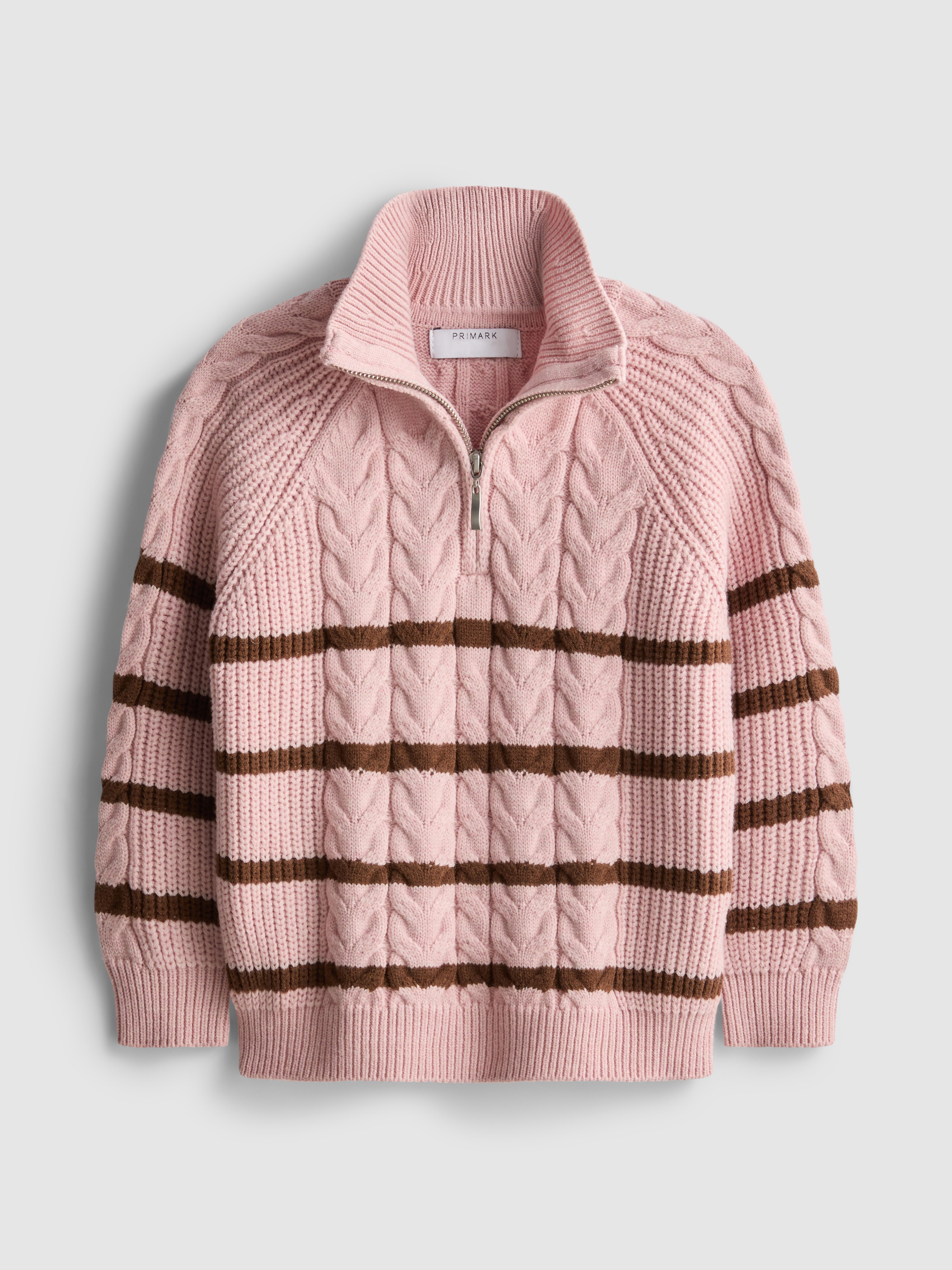 1.5-8yrs | Half-Zip Cable Knit Sweater