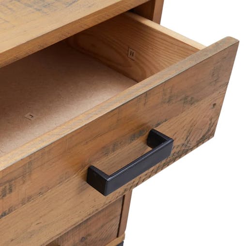 NNEVL Bedside Cabinet Brown 36x30x54 cm Solid Recycled Pinewood