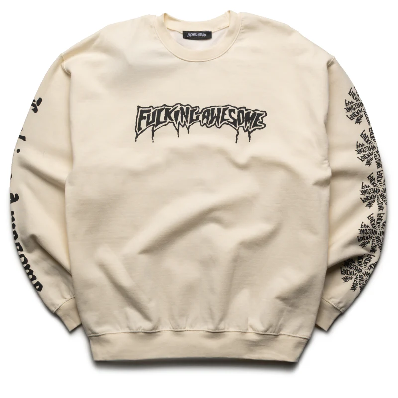 Fucking Awesome Logo Test Print Crewneck - Cream
