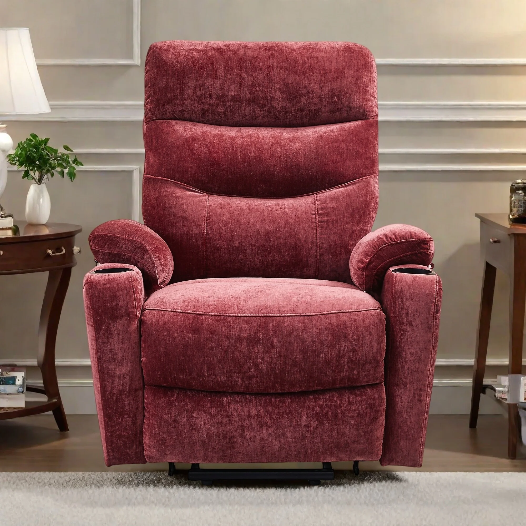 Electric Lift Chair with Massage and Heat, 8-Point Vibrating, 350 lbs Support, Reclines to 165°