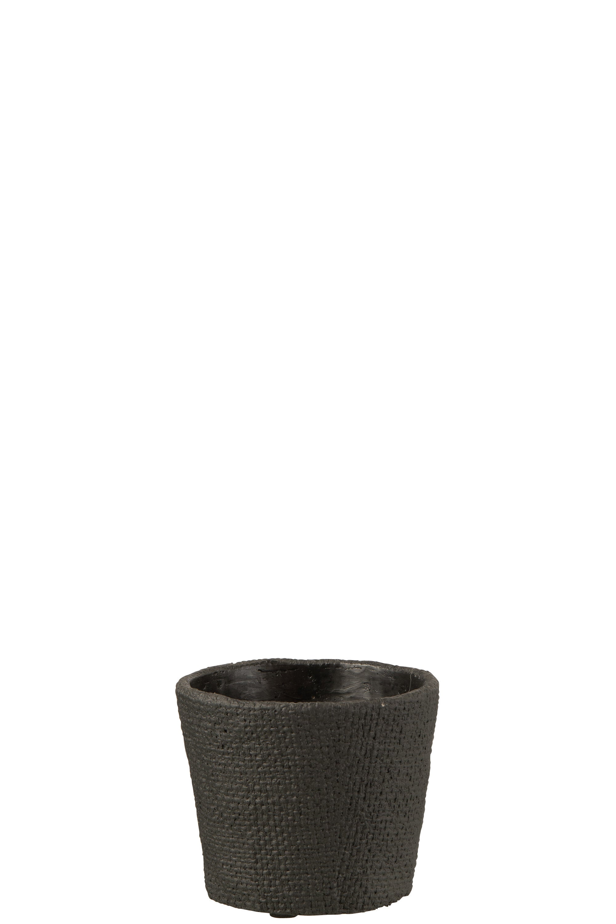 J-Line bloempot Bar - cement - zwart - small - Ø 12.5 cm