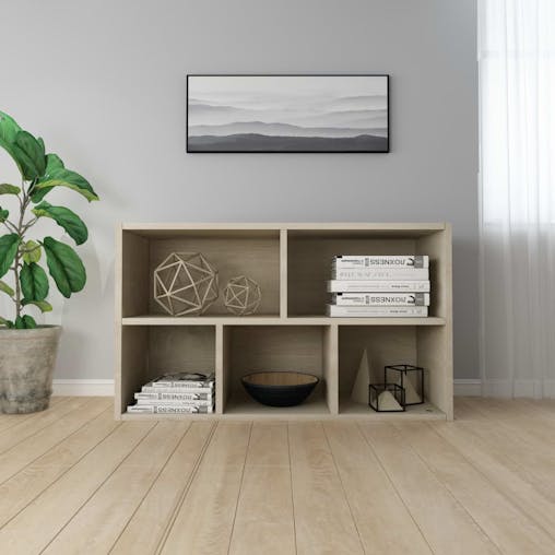 NNEVL Book Cabinet/Sideboard Sonoma Oak 50x25x80 cm Engineered Wood