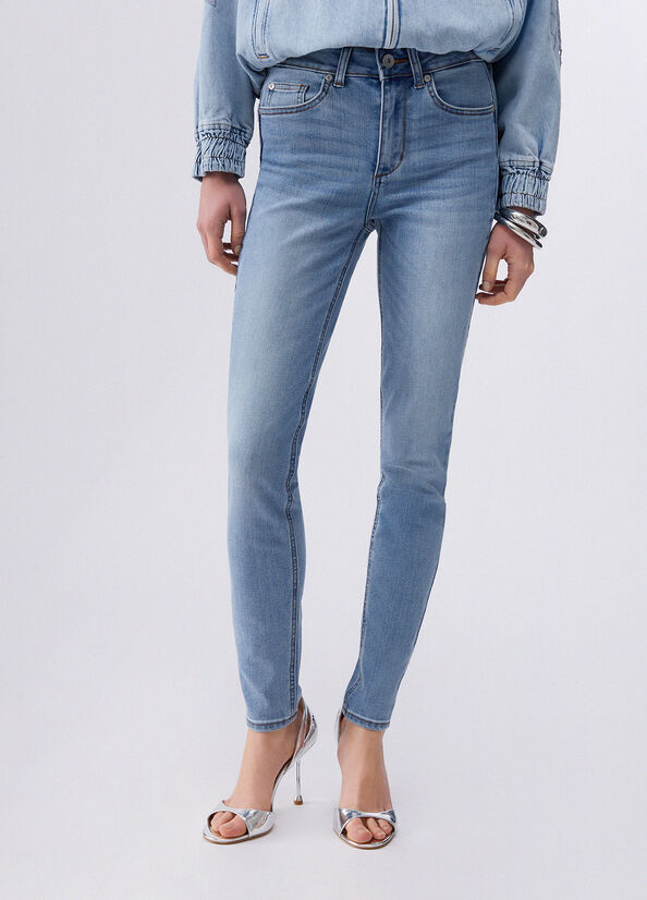 Jeans skinny a vita alta